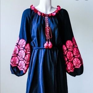 Figue Longsleeve Dress with Embroidery